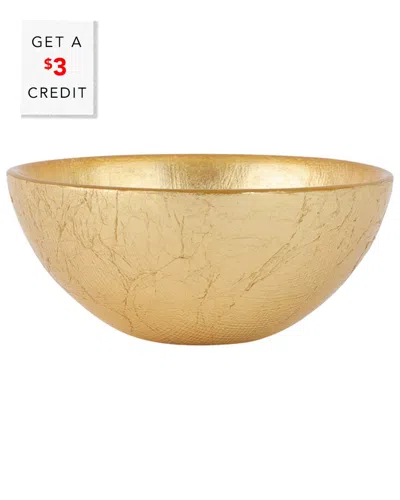 Vietri Moon Glass Dipping Bowl With $3 Credit In Gold