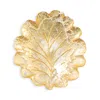 Vietri Moon Glass Leaf Salad Plate In Gold
