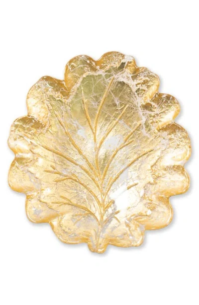 VIETRI VIETRI MOON GLASS LEAF SALAD PLATE