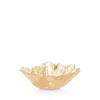 Vietri Moon Glass Leaf Small Bowl In Gold