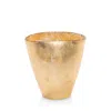 Vietri Moon Glass Leaf Small Vase In Gold