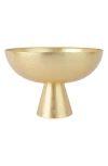 Vietri Moon Glass Medium Pedestal Bowl In Gold