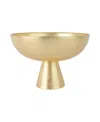 Vietri Moon Glass Medium Pedestal Bowl In Gold