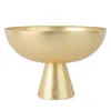 Vietri Moon Glass Medium Pedestal Bowl In Gold