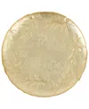 Vietri Moon Glass Olive Round Platter In Gold