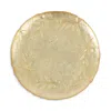 Vietri Moon Glass Olive Round Platter In Gold