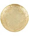 Vietri Moon Glass Olive Round Platter In Gold