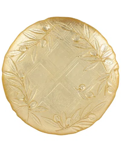 VIETRI VIETRI MOON GLASS OLIVE SALAD PLATE  WITH $4 CREDIT