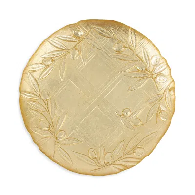 VIETRI MOON GLASS OLIVE SALAD PLATE