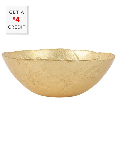 Vietri Moon Glass Olive Small Bowl With $4 Credit In Gold