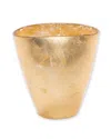 Vietri Moon Glass Leaf Medium Vase In Gold