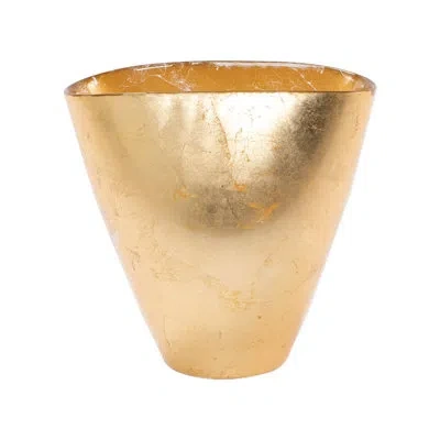 Vietri Moon Glass Vase In Gold