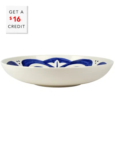 Vietri Mosaico Cobalt Round Shallow Bowl