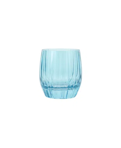 Vietri Natalia 10 Oz. Double Old Fashioned Whiskey Glass In Blue