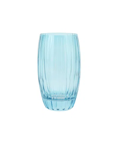 Vietri Natalia 14 Oz. Teal Highball Glass In Blue
