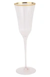 Vietri Natalia Gold Rim Champagne Flute In Gold