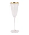 Vietri Natalia Gold Rim Champagne Flute In Gold