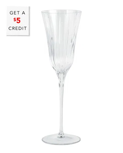 Vietri Natalia Champagne Glass With $5 Credit In Clear