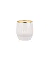 Vietri Natalia Gold Rim Double Old-fashioned Glass In Gold