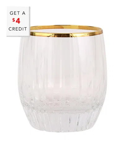 VIETRI VIETRI NATALIA GOLD DOUBLE OLD FASHIONED  WITH $6 CREDIT