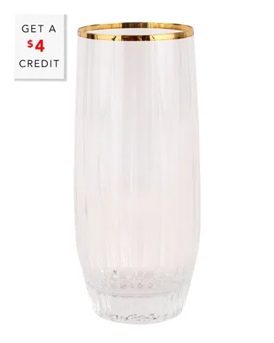 Vietri Natalia Gold High Ball With $3 Credit In Black