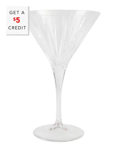 Vietri Natalia Martini Glass With $5 Credit In Clear