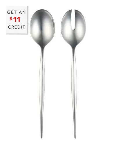 Vietri Natura Salad Serving Set With $11 Credit In Metallic