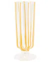Vietri Nuovo Stripe Champagne Glass In Yellow