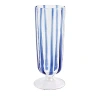 Vietri Nuovo Stripe Champagne Glass In Blue