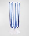 Vietri Nuovo Stripe Champagne Glass In Blue