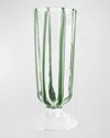Vietri Nuovo Stripe Champagne Glass In Green