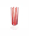 Vietri Nuovo Stripe Champagne Glass In Red