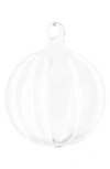 Vietri Nuovo Stripe Ornament In White