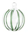 Vietri Nuovo Stripe Ornament In Transparent