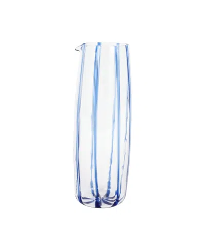 Vietri Nuovo Stripe Pitcher In Blue
