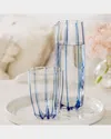 Vietri Nuovo Stripe Pitcher In Blue