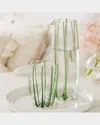 Vietri Nuovo Stripe Pitcher In Green
