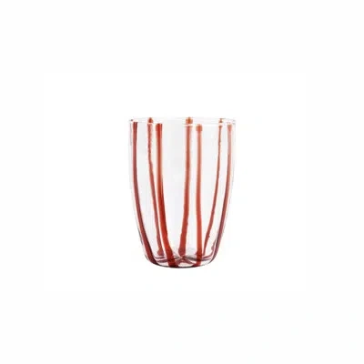 Vietri Nuovo Stripe Red Tall Tumbler