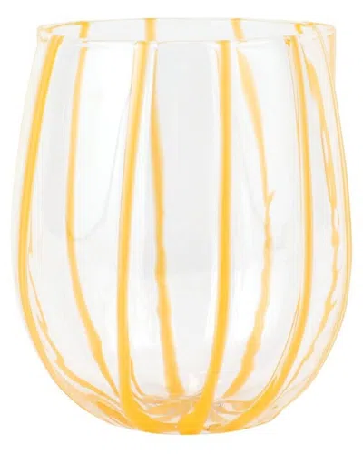 Vietri Nuovo Stripe Stemless Wine Glass In Transparent