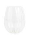 Vietri Nuovo Stripe Stemless Wine Glass In White