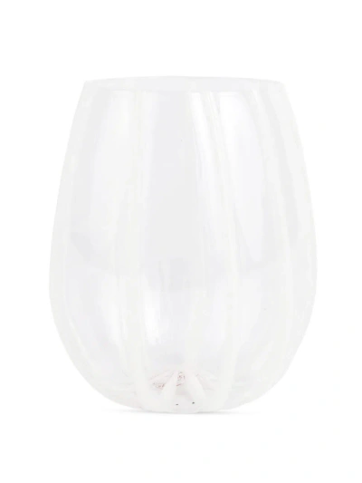 Vietri Nuovo Stripe Stemless Wine Glass In White