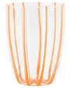 Vietri Nuovo Stripe Tall Tumbler In Orange