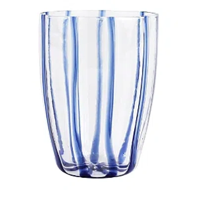 Vietri Nuovo Stripe Tumbler Glass In Blue