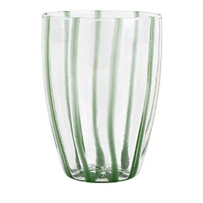 Vietri Nuovo Stripe Tumbler Glass In Green