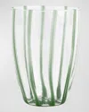 Vietri Nuovo Stripe Tumbler Glass In Green