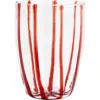 Vietri Nuovo Stripe Tall Tumbler In Red