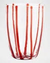 Vietri Nuovo Stripe Tall Tumbler In Red