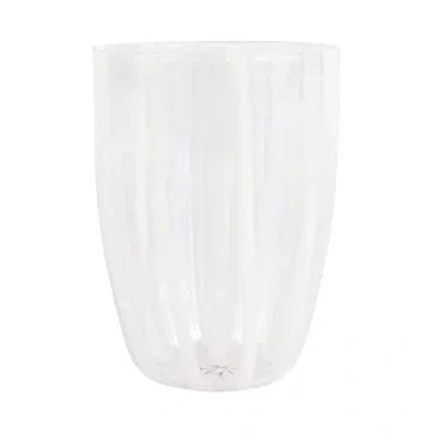 Vietri Nuovo Stripe Tumbler Glass In White