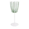 Vietri Nuovo Stripe Wine Glass In Green