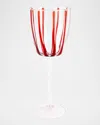 Vietri Nuovo Stripe Wine Glass In Red